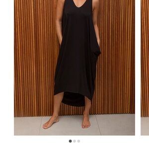 NEW MasCielo Lagenlook  Black Sleeveless Dress OneSize